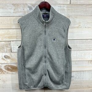 Vinyard Vines Dallas Cowboys Vest Jacket‎ Mens Medium Shep Ian Gray Zip Pockets